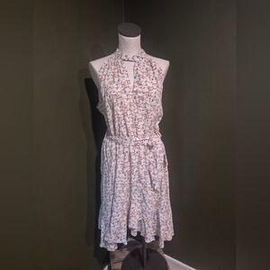 Fall Florals Halter Neck Dress